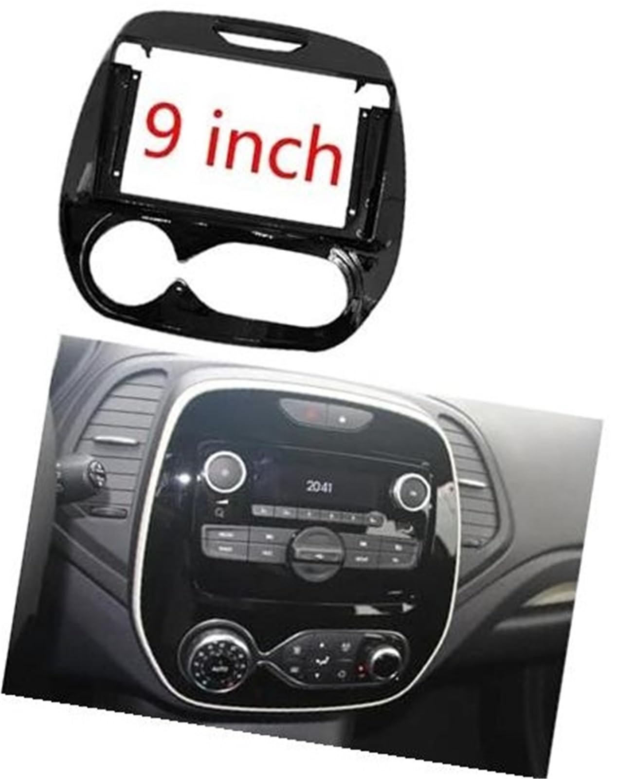 Pizgear Radio-Stereo-Panel, 9-Zoll-Audio-Armaturenbrett-Verkleidungs-Kits, Panel-Bildschirm, 2Din-Autoradio-DVD-Player-Blendenrahmen, for Captur 2016-2019, Montagesatz Autoradio-Armaturenbrett(BLACK O Pizgear Radio-Stereo-Panel, 9-Zoll-Audio-Armaturenbrett-Verkleidungs-Kits, Panel-Bildschirm, 2Din-Autoradio-DVD-Player-Blendenrahmen, for Captur 2016-2019, Montagesatz Autoradio-Armaturenbrett(BLACK O von Pizgear