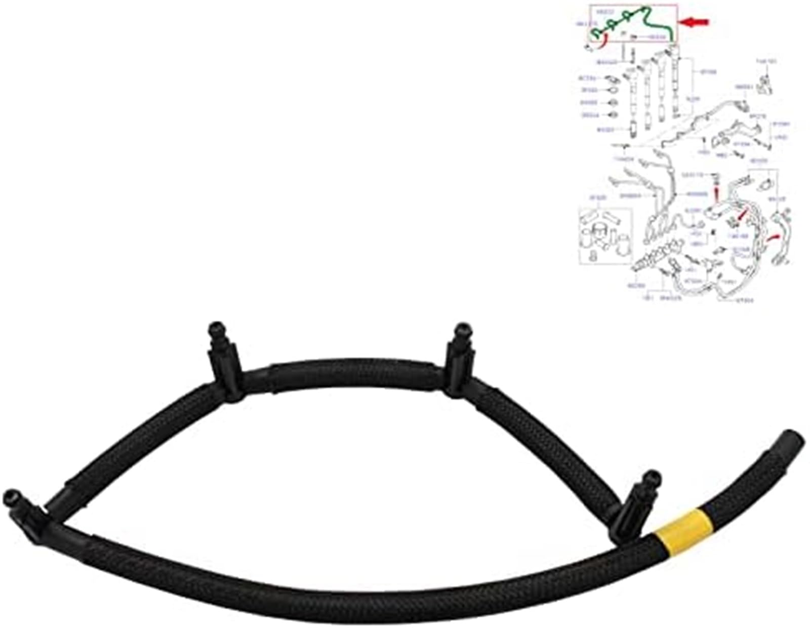 Pizgear Rücklaufrohr for Kraftstoffinjektoren, for Ford, for Fiesta, for Focus, C-Max 1.6 TDCI, for Peugeot, 206 207 308, for Partner, for Citroen, C2 C3 C4 Berlingo 1.6 HDI, for VOLVO, C30 S40 S80 V5 Pizgear Rücklaufrohr for Kraftstoffinjektoren, for Ford, for Fiesta, for Focus, C-Max 1.6 TDCI, for Peugeot, 206 207 308, for Partner, for Citroen, C2 C3 C4 Berlingo 1.6 HDI, for VOLVO, C30 S40 S80 V5 von Pizgear