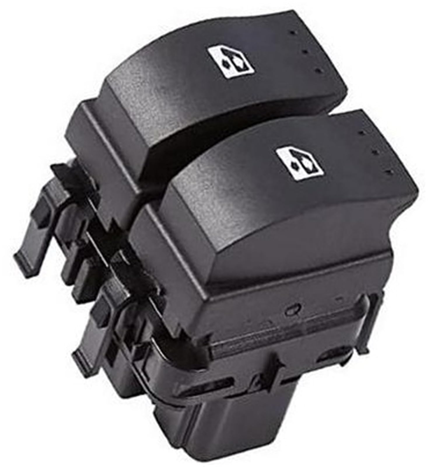 Pizgear Schalter for elektrische Fensterheber, Clio II 2 8200 060 045, Doppelschalter for elektrische Fensterheber, 12 V, Fensterheberschalter, schwarz, ABS, Autofenster-Steuerschalter Autofensterscha von Pizgear