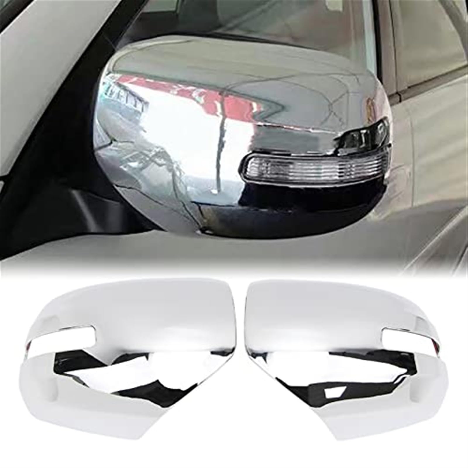 Pizgear Seitenspiegelabdeckung, for Mitsubishi, Pajero Sport/Challenger/Montero Sport 09-14 Außenrückspiegelabdeckung Chromverkleidung Außenspiegel Ersatzteile Auto-Außenspiegelabdeckung Pizgear Seitenspiegelabdeckung, for Mitsubishi, Pajero Sport/Challenger/Montero Sport 09-14 Außenrückspiegelabdeckung Chromverkleidung Außenspiegel Ersatzteile Auto-Außenspiegelabdeckung von Pizgear