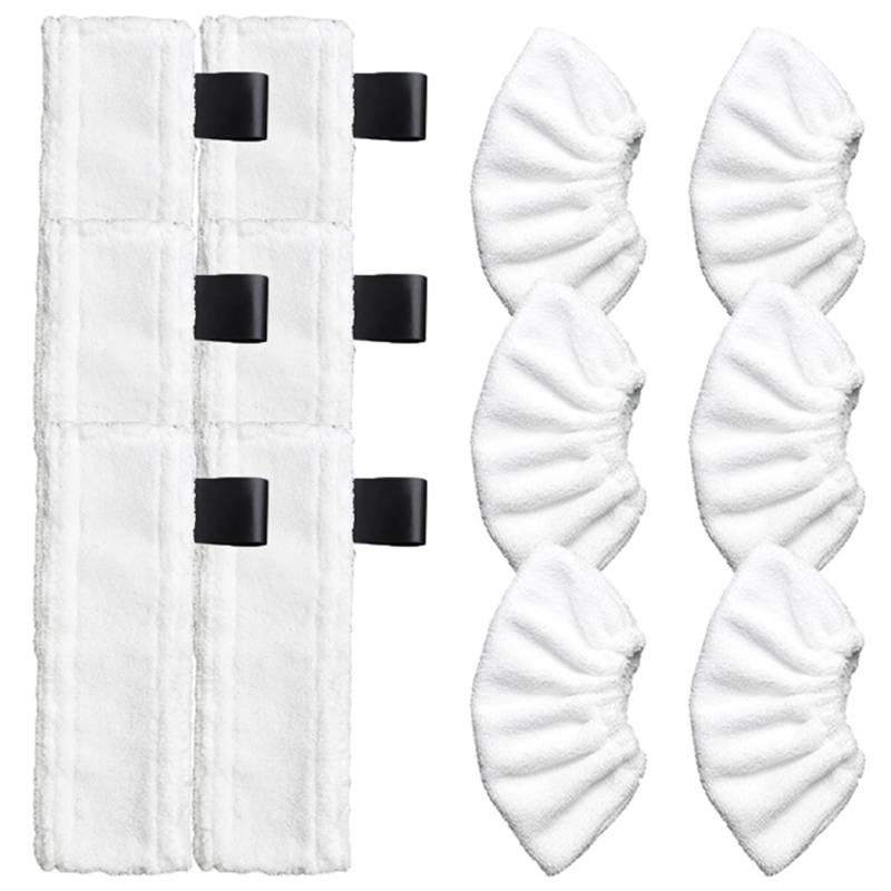 Pizgear Steam Mop Tuch Reinigungspad Tuch Abdeckung Ersatz Zubehör for EasyFix SC2 SC3 SC4 SC5 Mop Reiniger Ersatzteile Dampfreiniger-Zubehör(12pcs) von Pizgear