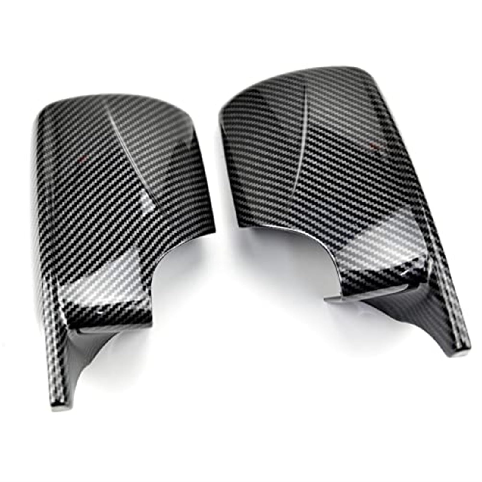 Pizgear Türrückspiegelabdeckung, for, E46 E39 4-türige 3er-Serie 1998-2005 Seitenkappe schwarz 2021 M3 M4-Stil Außenspiegel Ersatzteile Auto-Außenspiegelabdeckung(Black Carbon Fiber Look) von Pizgear