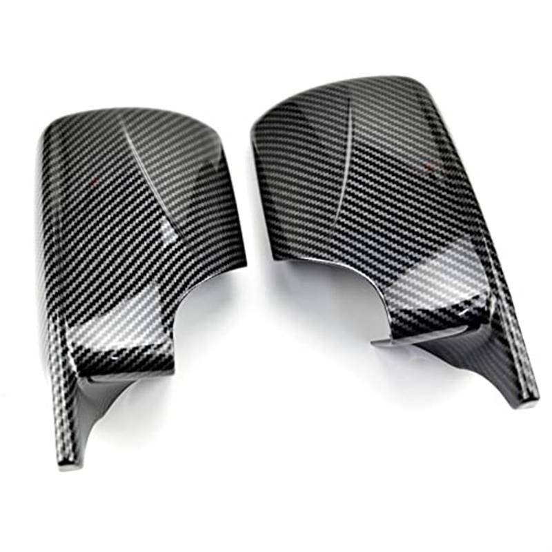 Pizgear Türrückspiegelabdeckung, for, E46 E39 4-türige 3er-Serie 1998-2005 Seitenkappe schwarz 2021 M3 M4-Stil Außenspiegel Ersatzteile Auto-Außenspiegelabdeckung(Black Carbon Fiber Look) von Pizgear