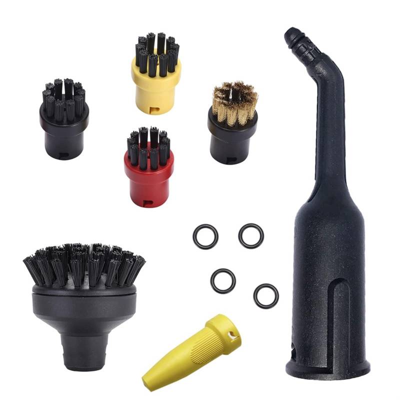 Pizgear Zubehör Rundbürsten Set Düsen Rundbürsten Bürsten Power Düsen for SC1 SC2 SC3 SC4 SC5 Dampfreiniger Dampfreiniger-Zubehör von Pizgear