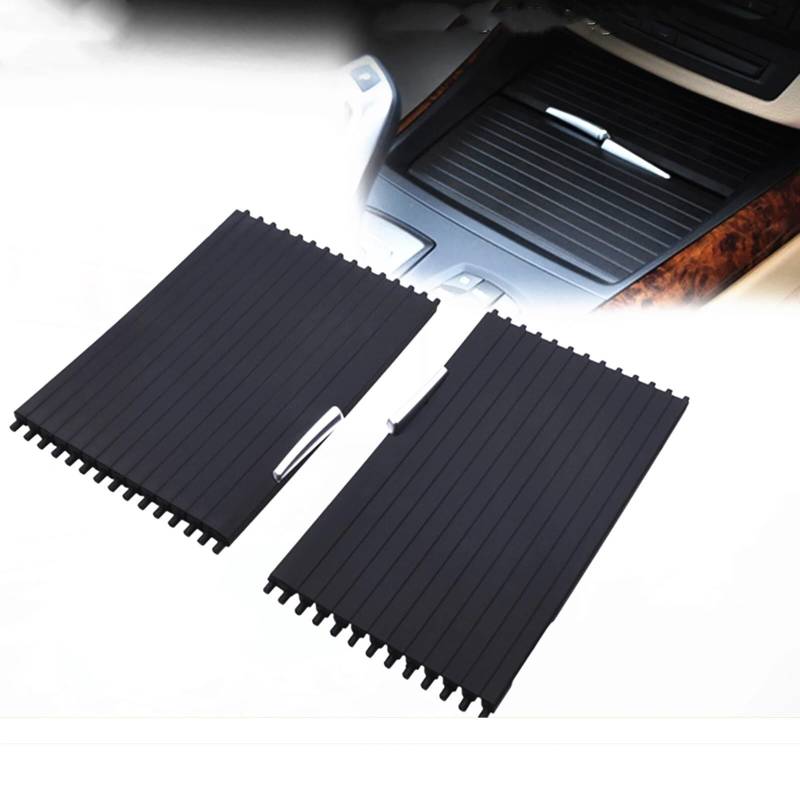 Pizgear for, for, X5 X6 E70 E71 2007-2013 Auto Mittelkonsole Wasserbecher Panel Getränkehalter Rollo Abdeckung Schatten Schild Trim Getränkehalter für die Armlehne des Autos von Pizgear