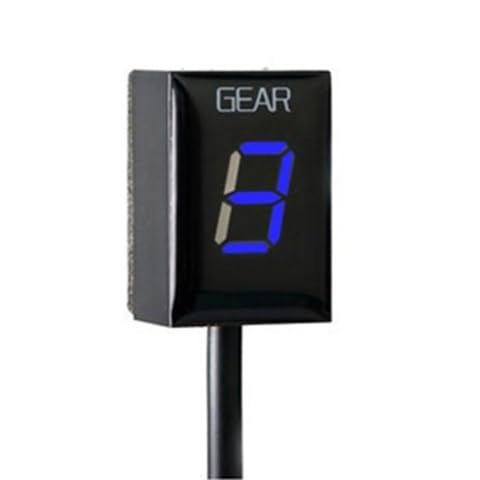 Pizgear for, for V-Star V Star Warrior 2002–2010 2011 2012, Motorrad-Sonderzubehör, Anzeigeanzeige, 1–6 Gang-Geschwindigkeitsmesser Motorrad-Ganganzeige(Blue) von Pizgear