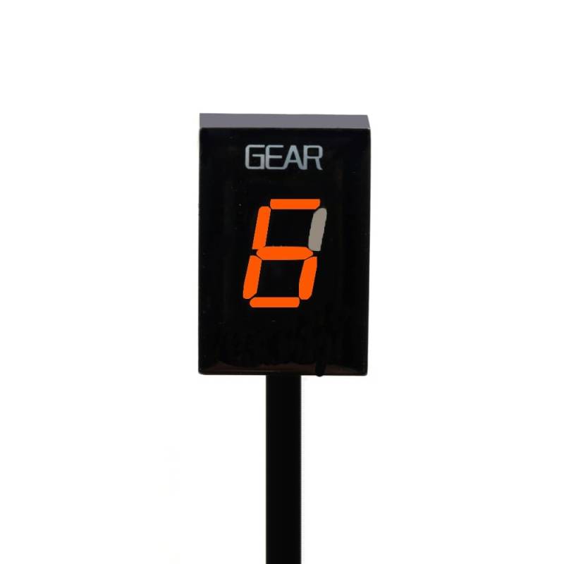 Pizgear for, for V-Star V Star Warrior 2002–2010 2011 2012, Motorrad-Sonderzubehör, Anzeigeanzeige, 1–6 Gang-Geschwindigkeitsmesser Motorrad-Ganganzeige(Orange) von Pizgear