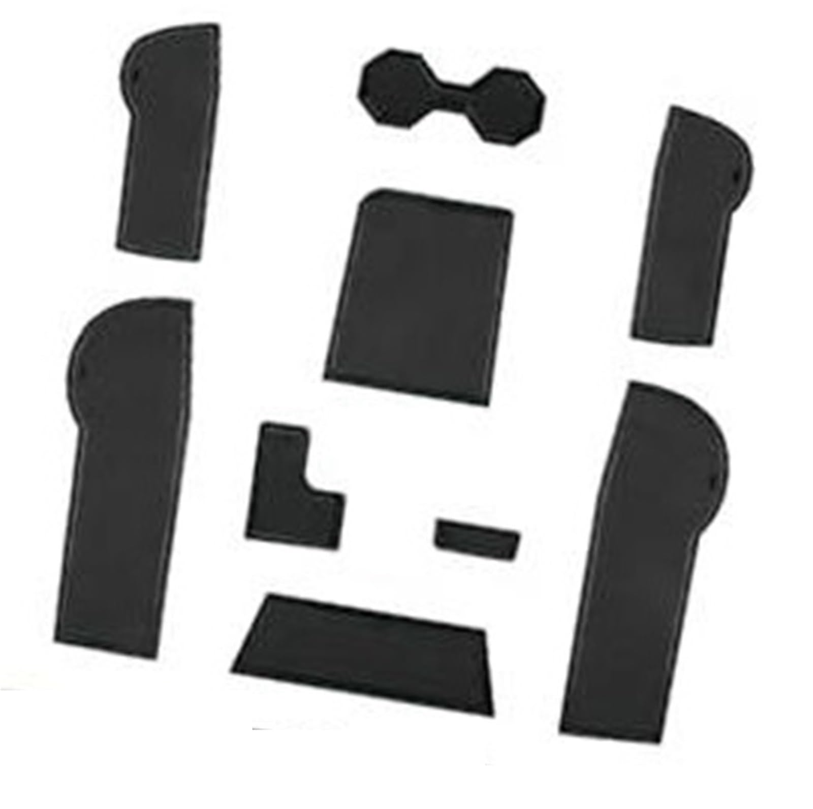 Pizgear for VW, T-Cross 2018-2023 2024 Gummimatten, Antirutschmatten Mittelkonsole Anti-Rutsch-Becher Getränkehalter Gummimatte Armlehne Ablagepolster Türschlitze Autoinnenausstattung T Cross Zubehör von Pizgear