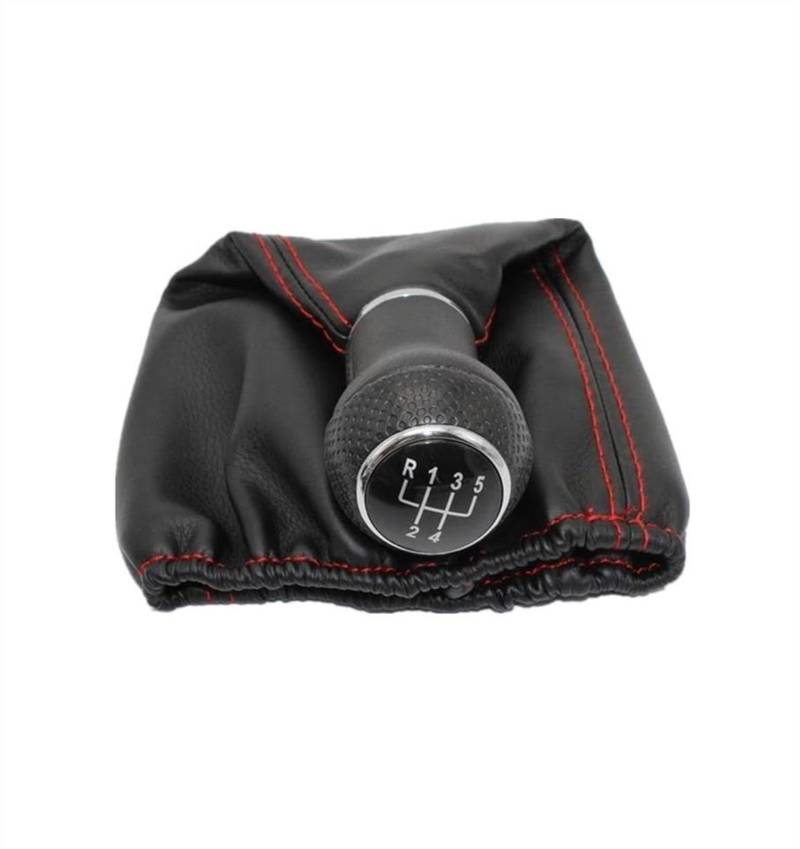 Pizgear for VW, for Caddy, 1997 1998 1999 2000 2001 2002 5-Gang-Auto-Schaltknauf, Lederstiefel-Schaltknauf Auto-Schalthebelknauf(Black) von Pizgear