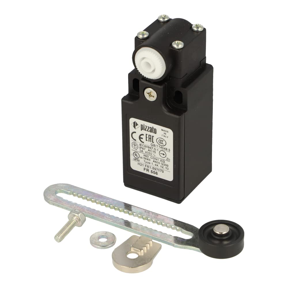 FR 556 | FR556 | PIZZATO MINIATURE LIMIT SWITCH WITH SERRATED ADJUSTABLE ROLLER LEVER AND 1 NO + 1 NC CONTACT FR 556 | FR556 | PIZZATO MINIATURE LIMIT SWITCH WITH SERRATED ADJUSTABLE ROLLER LEVER AND 1 NO + 1 NC CONTACT von Pizzato