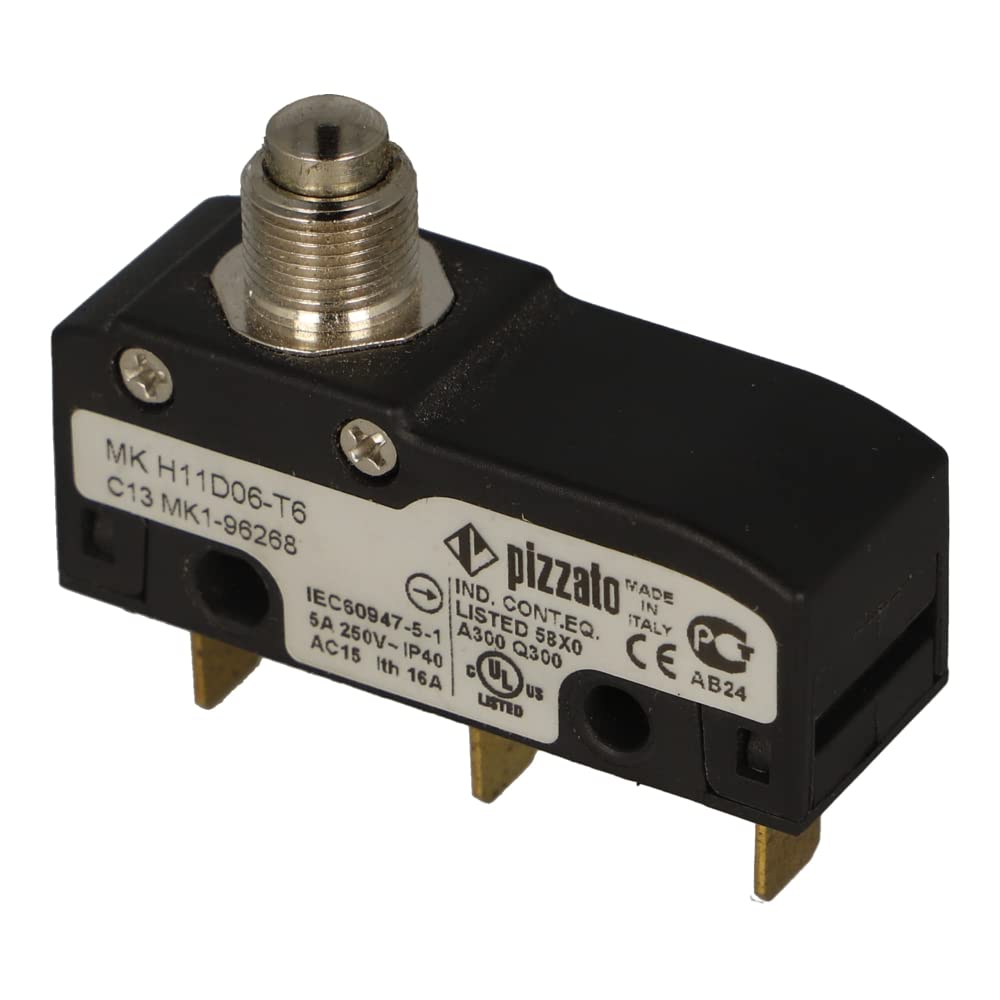 MK H11D06-T6 | MKH11D06-T6 | PIZZATO STANDARD MICROSWITCH WITH PLUNGER ACTUATOR 1 C/O CONTACT & 0.250" FASTON TERMINALS. WIDE TE MK H11D06-T6 | MKH11D06-T6 | PIZZATO STANDARD MICROSWITCH WITH PLUNGER ACTUATOR 1 C/O CONTACT & 0.250" FASTON TERMINALS. WIDE TE von PIZZATO ELETTRICA