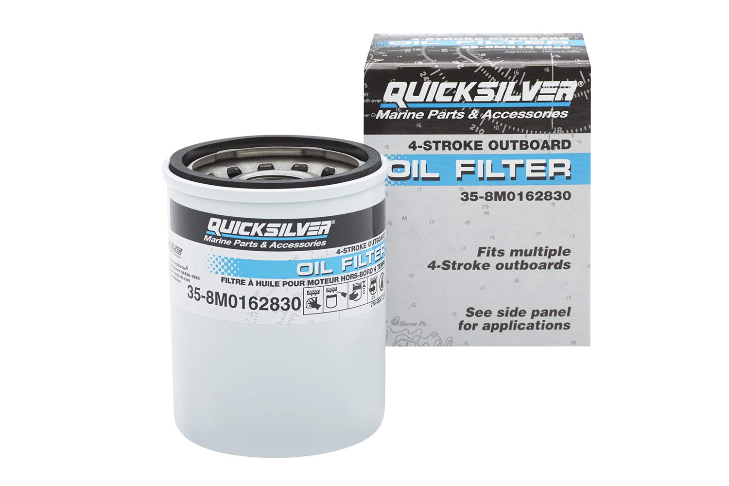 Quicksilver 8M0162830 Ölfilter – Mercury und Mariner 4-Takt-Außenbordmotoren 25 PS bis 115 PS von Quicksilver