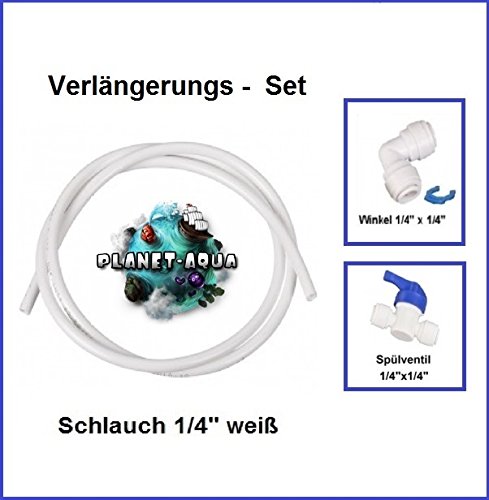 Side-by-Side Kühlschrank VERLÄNGERUNGS-SET 10m Osmose Schlauch Winkel Verbinder Spülventil Absperrhahn Absperrventil Kupplung Osmoseanlage Wasserfilter Kühlschrank Filterkartuschen Filter Side-by-Side Kühlschrank VERLÄNGERUNGS-SET 10m Osmose Schlauch Winkel Verbinder Spülventil Absperrhahn Absperrventil Kupplung Osmoseanlage Wasserfilter Kühlschrank Filterkartuschen Filter von Planet-Aqua