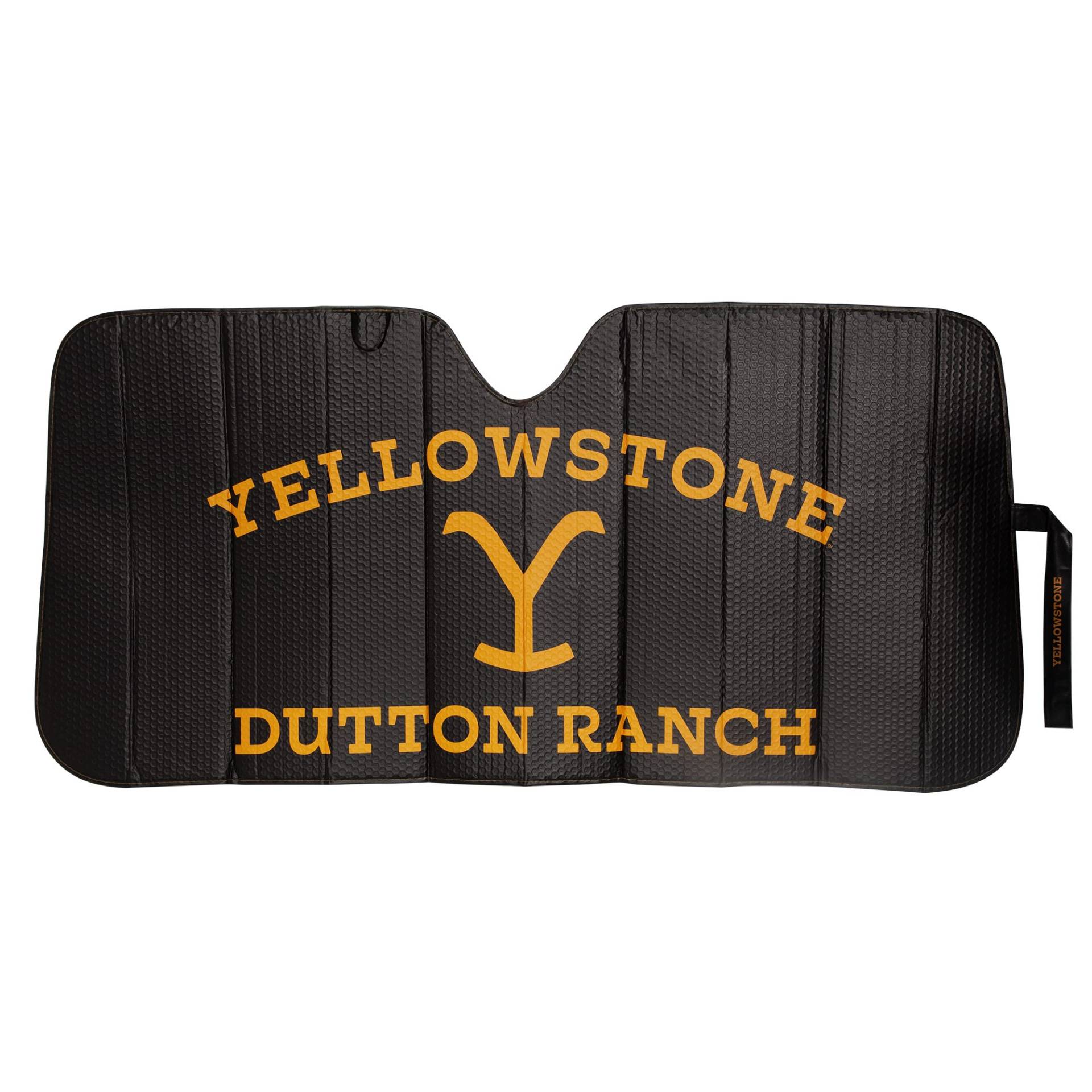 Plasticolor 003410R01 Yellowstone Dutton Ranch Sonnenschutz für Windschutzscheibe, matt, Schwarz von Plasticolor