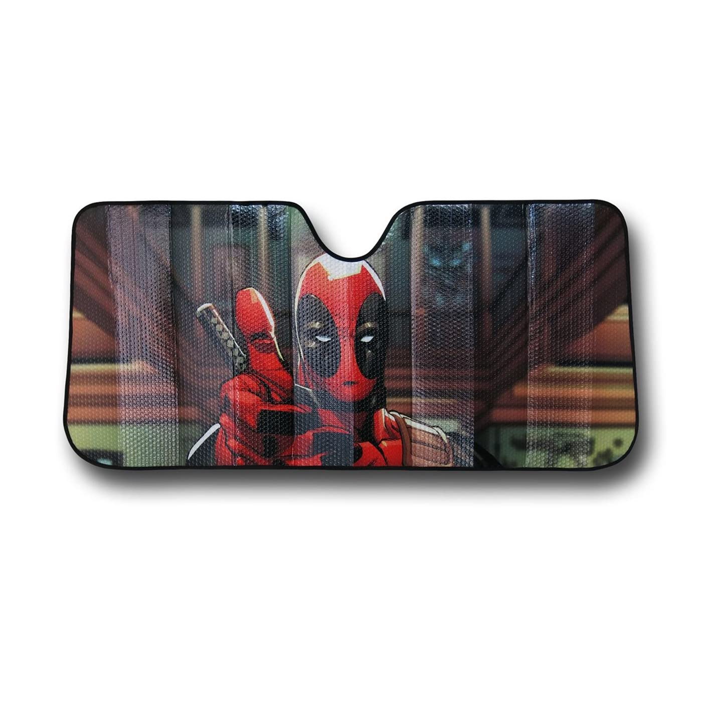 Plasticolor 003711R01 Marvel Deadpool Thumbs Up Accordion Sunshade by Plasticolor Plasticolor 003711R01 Marvel Deadpool Thumbs Up Accordion Sunshade by Plasticolor von Plasticolor