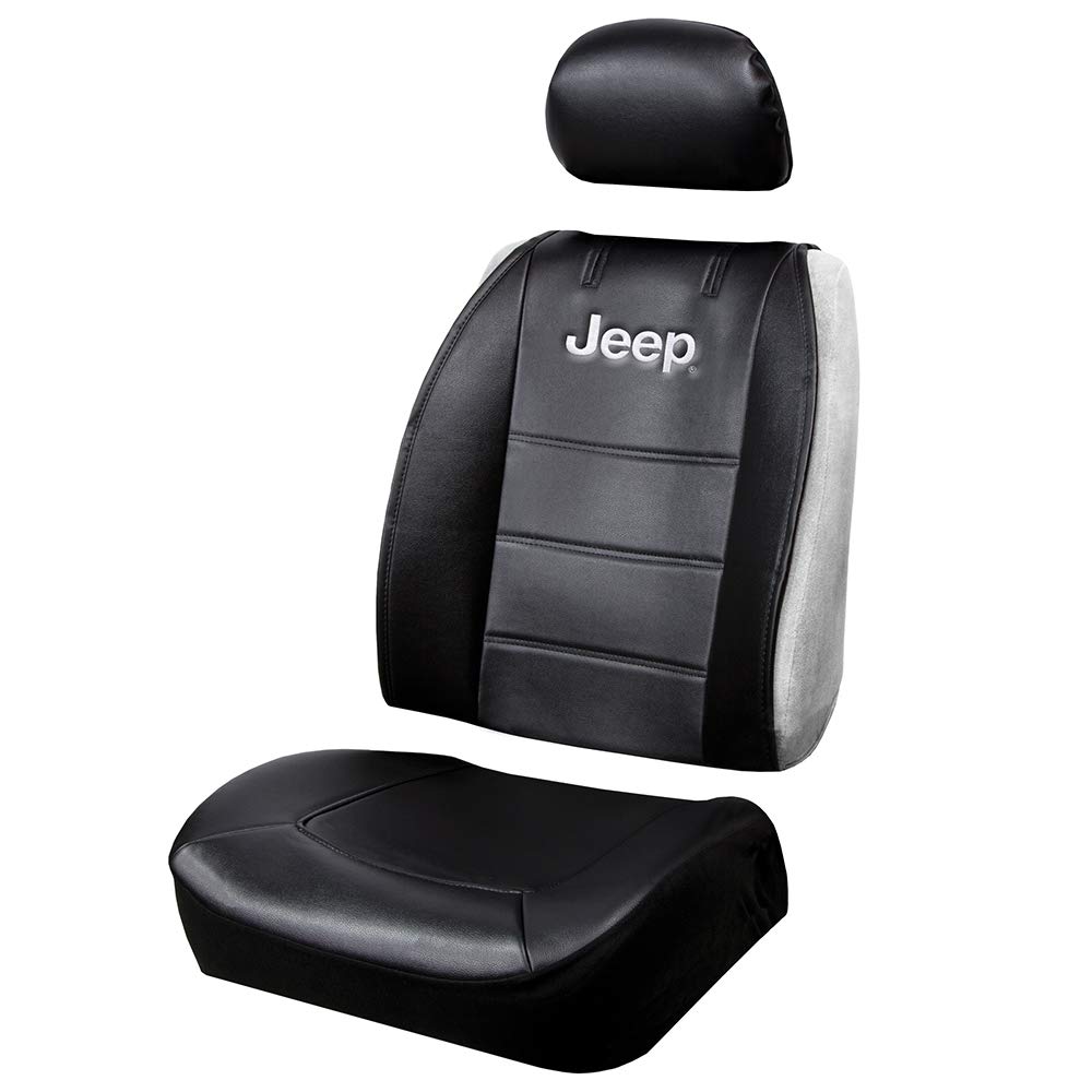 Plasticolor Jeep Logo Universal Auto LKW oder SUV Seitenlos Neu 3-teilig Sitzbezug mit Kopfstütze von Plasticolor