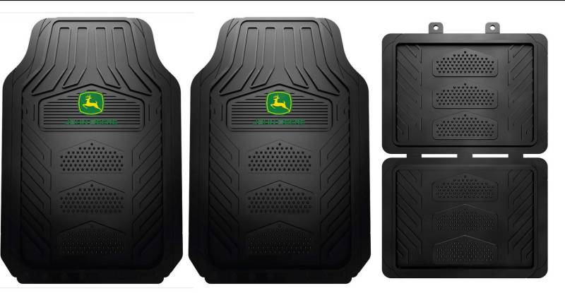 Plasticolor John Deere Weatherpro Fußmatten-Set, 4-teilig von Plasticolor