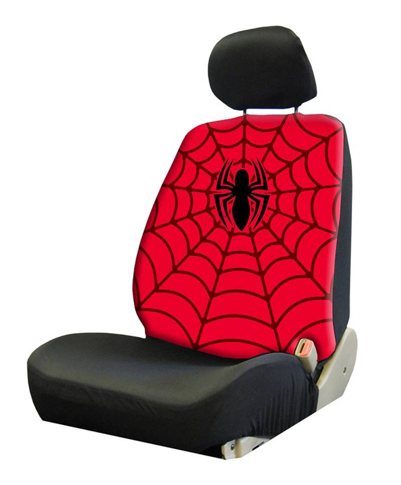 Plasticolor 006938R01 Marvel Spiderman Sitzbezug mit niedriger Rückenlehne, universelle Passform, für Auto, LKW, SUV von Plasticolor