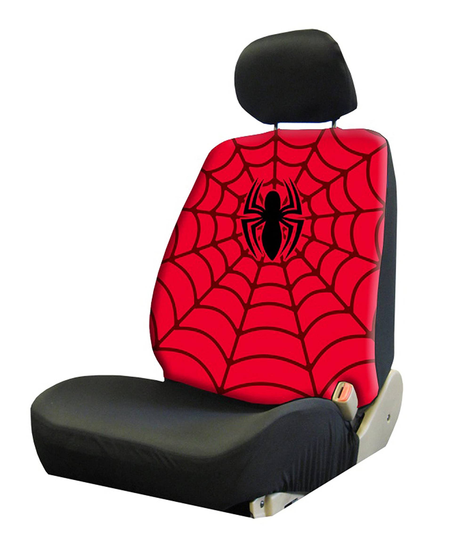 Plasticolor Marvel Spiderman 006938R01 Sitzbezug mit niedriger Rückenlehne, universell passend für Auto, LKW, SUV von Plasticolor