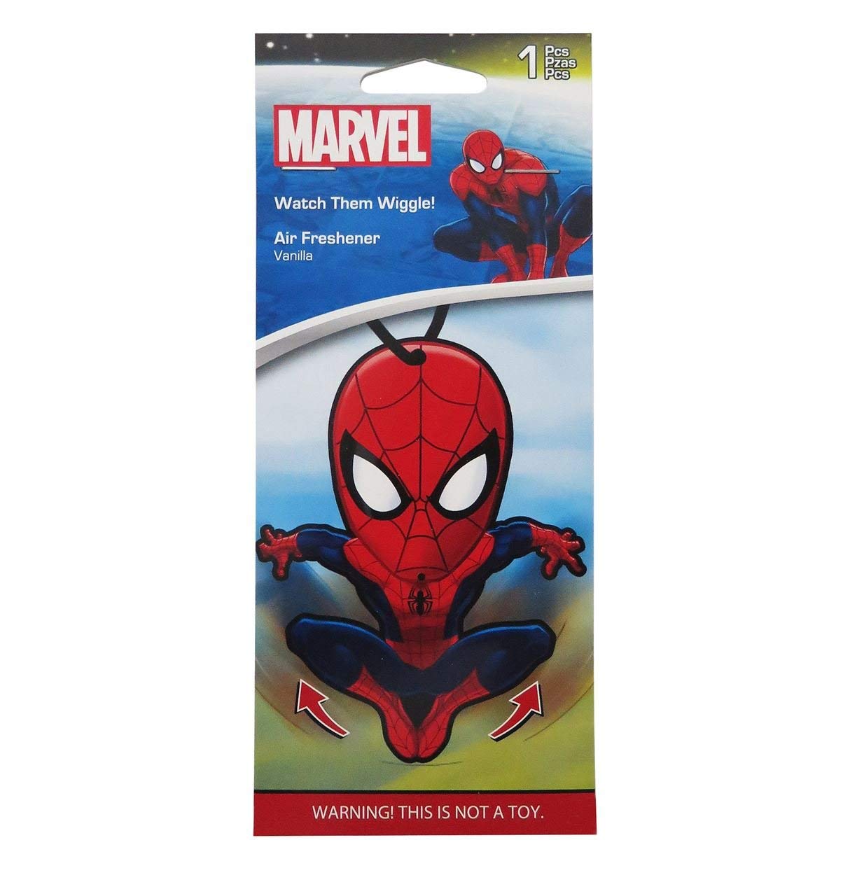 Marvel Spider-Man Autozubehör – Spider-Man Lufterfrischer Wiggler (1) von Plasticolor