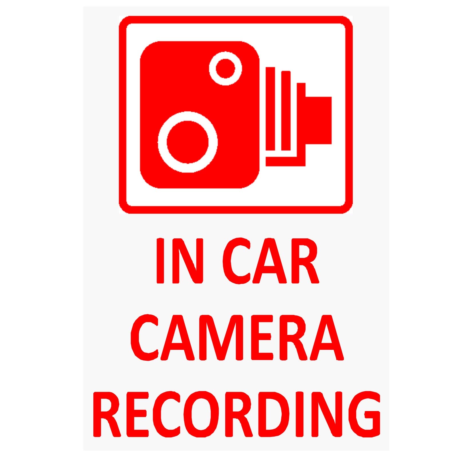 4 x In Car Camera Recording-RED-Interne Aufkleber-CCTV,Auto,Taxi,Sicherheit,Sicherheit von Platinum Place