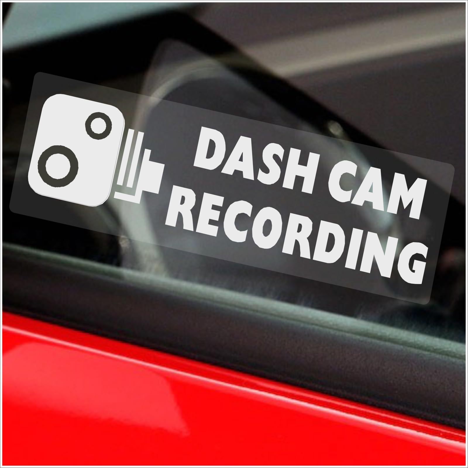 Autofenster-Aufkleber „Dash Cam Recording“, 75 x 25mm, für Auto, LKW, Transporter, Taxi, Mini, Bus, 5 Stück von Platinum Place