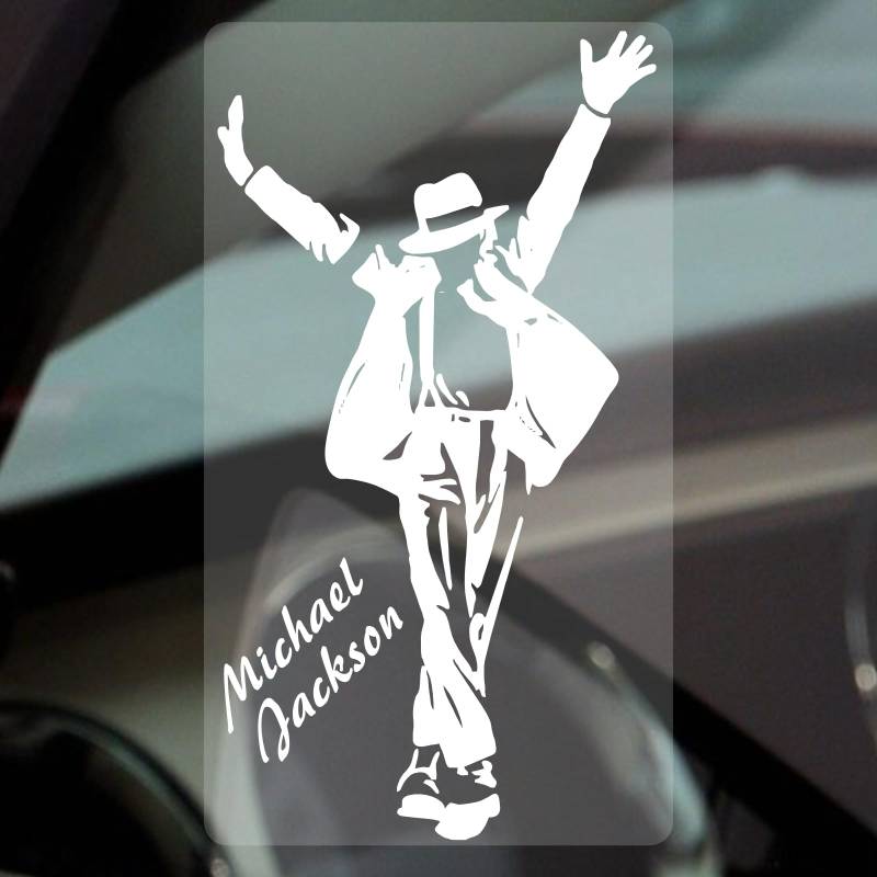 Platinum Place Michael Jackson Smooth Criminal Pose 155 mm Fenster-Aufkleber für Auto, Lieferwagen, LKW, Fahrzeug, selbstklebendes Vinylschild von Platinum Place