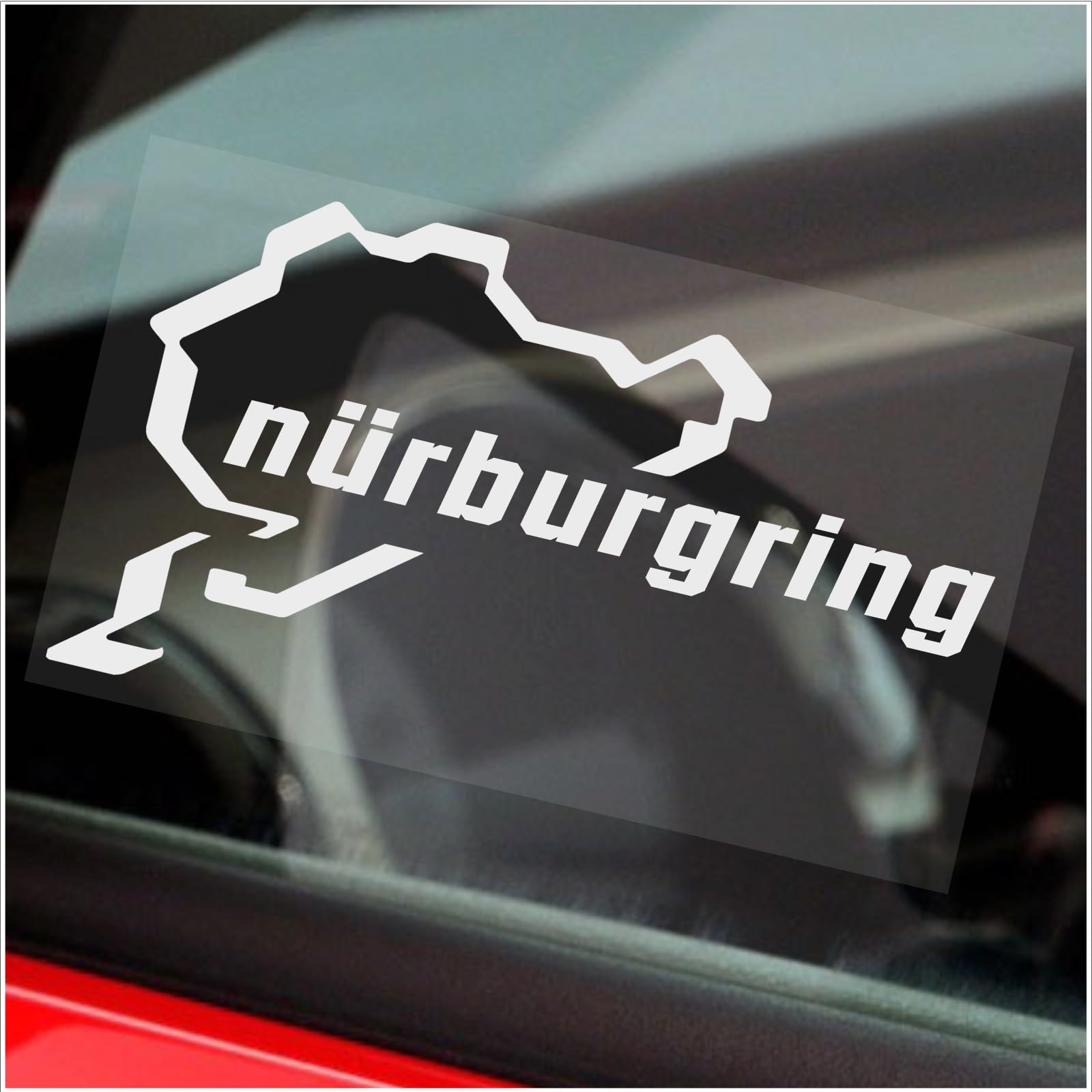Nürburgring Stickerauto, Van, Fenster, Rennstrecke, F1,F4,M3,M4, Racer, Turbo, Treiber, Fahren,V8,GTI, R, GTR, Strecker 140 mm x 80 mm von Platinum Place