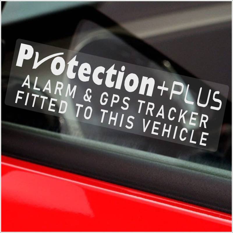 Platinum Place Aufkleber Protection Plus (englischsprachig), für Autos Vans usw, 5 Stück 75x25mm von Platinum Place