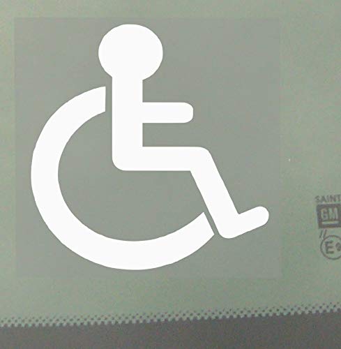 Rollstuhl-Fenster-Aufkleber für Auto, Kleinbus, Lkw; zur Kennzeichnung barrierefreier Fahrzeuge, Selbstklebendes Vinylschild von Platinum Place