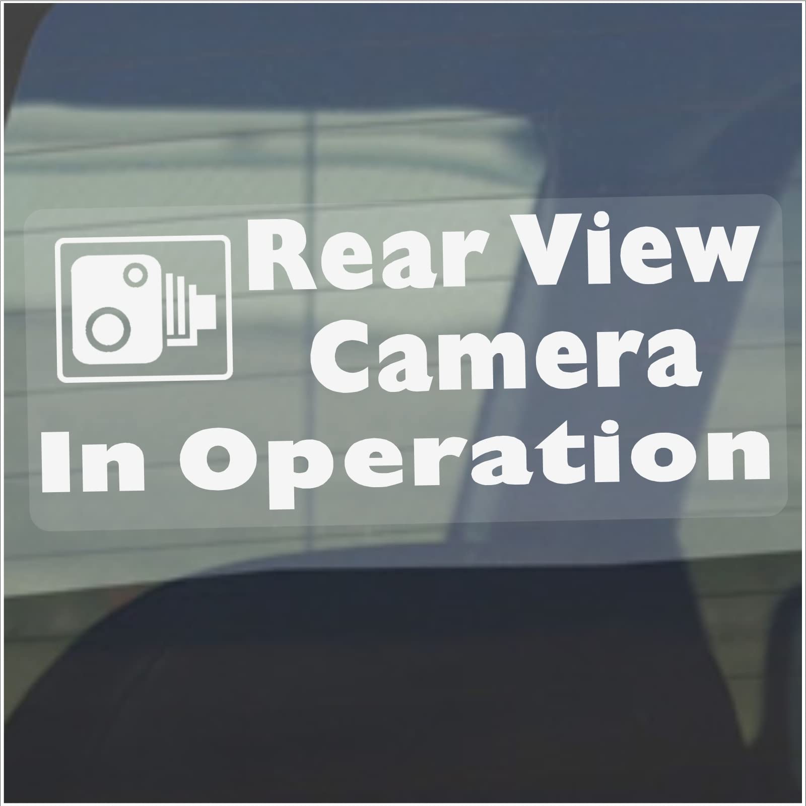 Windschutzscheibenaufkleber mit der Aufschrift Rückfahrkamera in Betrieb signalisiert Videoüberwachung durch Kamera auf dem Armaturenbrett 200mm für Autos Vans LKW Taxis Busse von Platinum Place