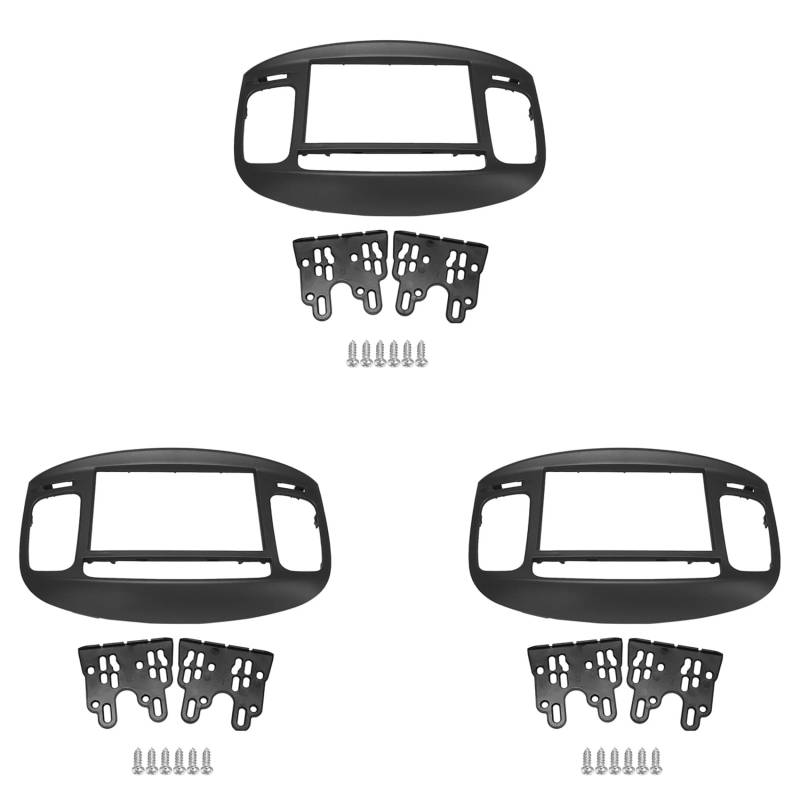 Plawee 3X 2Din Auto Radio Fascia Für Accent 09-12 DVD Stereo Rahmen Platte Adapter Armaturenbrett Einbau Blende Trim Kit von Plawee