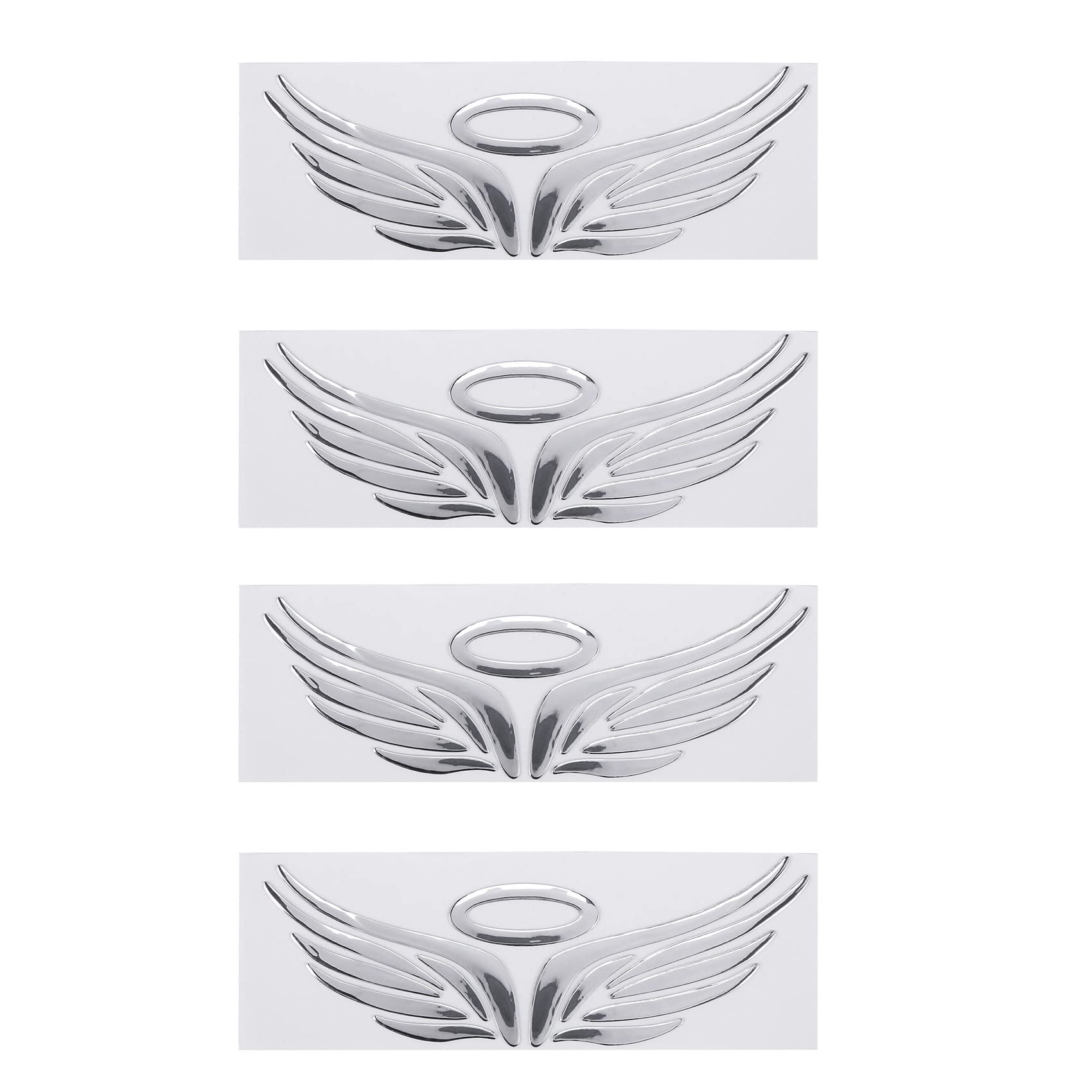Plawee 4X 3D Chrom Engels-Fluegel Aufkleber Abziehbild Auto Wagen Emblem Abziehbild Dekoration Farbe Silber Plawee 4X 3D Chrom Engels-Fluegel Aufkleber Abziehbild Auto Wagen Emblem Abziehbild Dekoration Farbe Silber von Plawee