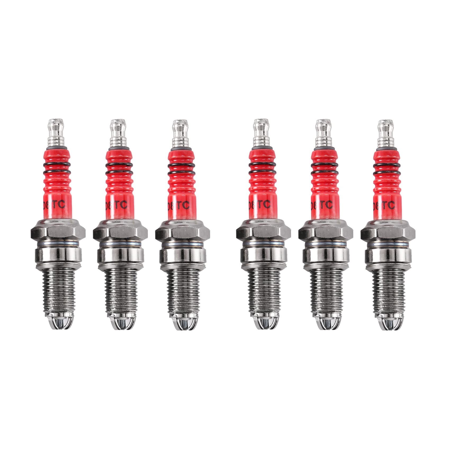 Plawee 6 Stücke D8TC 3 Elektrode Zündkerze, Racing Zündkerze mit 3 Elektrode für CG 125 150 200Ccm CF250 Motorrad Roller ATV Quads Plawee 6 Stücke D8TC 3 Elektrode Zündkerze, Racing Zündkerze mit 3 Elektrode für CG 125 150 200Ccm CF250 Motorrad Roller ATV Quads von Plawee