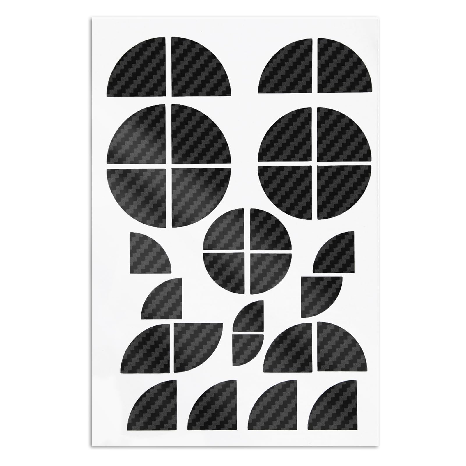 Emblem Aufkleber Kompatibel mit BMW-Logo, Glänzend Emblem Ecken Aufkleber Set Wetterfest und UV-beständig für alle Embleme am Auto oder Motorrad(schwarz-Textur) von Plimbin