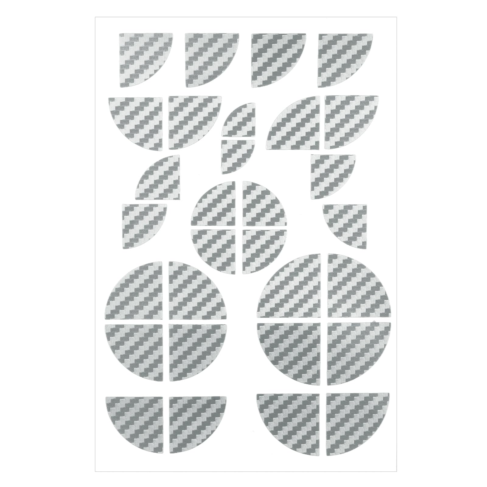 Emblem Aufkleber Kompatibel mit BMW-Logo, Schwarz Glänzend Emblem Ecken Aufkleber Set Wetterfest und UV-beständig für alle Embleme am Auto oder Motorrad(Silber-Textur) von Plimbin