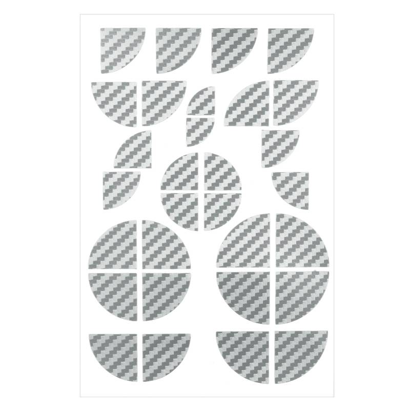 Emblem Aufkleber Kompatibel mit BMW-Logo, Schwarz Glänzend Emblem Ecken Aufkleber Set Wetterfest und UV-beständig für alle Embleme am Auto oder Motorrad(Silber-Textur) von Plimbin