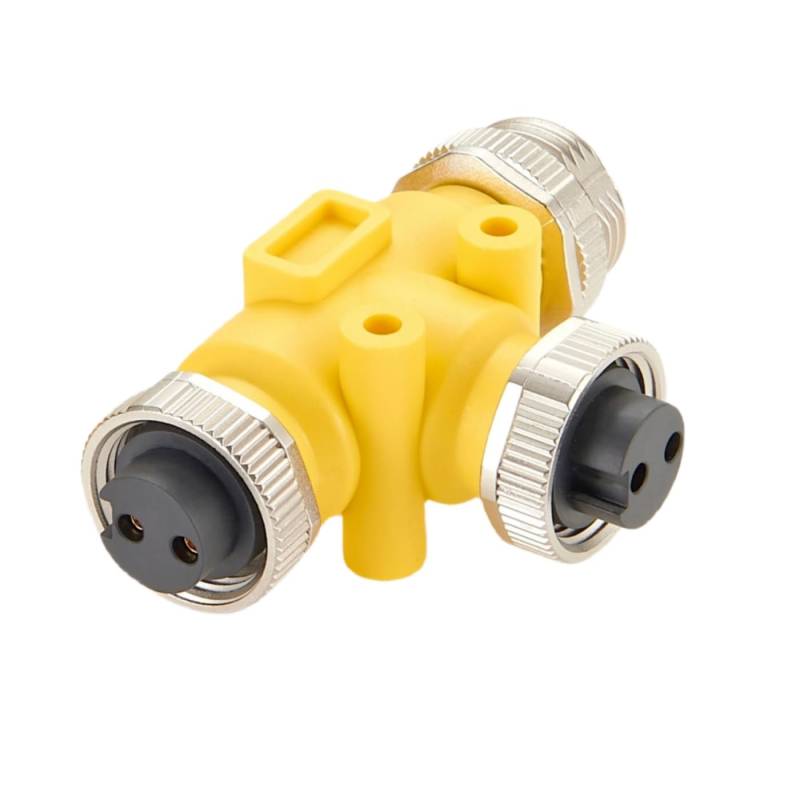 3-Wege-Mini-Change 7/8"-16UNF Rundsteckverbinder IP67 7/8" 2-poliger Stecker auf Buchse T-Splitter T-Verteiler Backbone-Trunk-Kabel für DeviceNet (2-polig) von Plinkwirekb