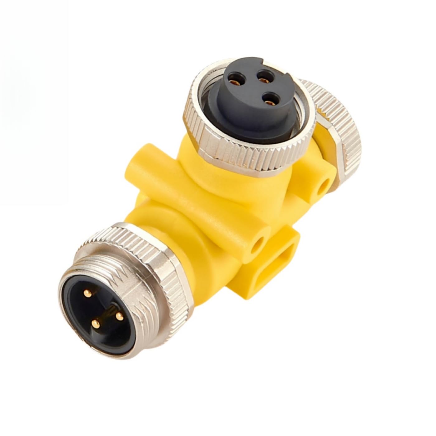 3-Wege-Mini-Change 7/8"-16UNF Rundsteckverbinder IP67 7/8" 3-poliger Stecker auf Buchse T-Splitter T-Verteiler Backbone-Trunk-Kabel für DeviceNet (3-polig) von Plinkwirekb