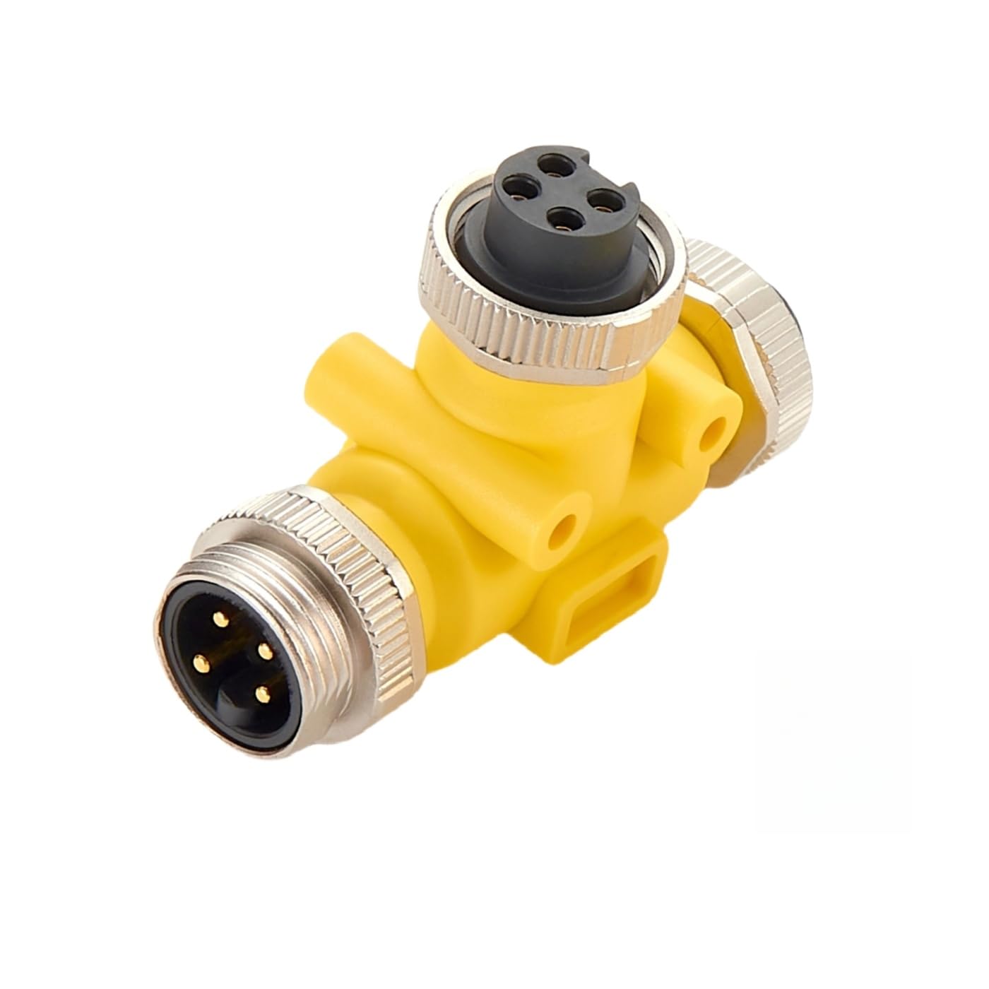3-Wege-Mini-Change 7/8"-16UNF Rundsteckverbinder IP67 7/8" 4-poliger Stecker auf Buchse T-Splitter T-Verteiler Backbone-Trunk-Kabel für DeviceNet (4-polig) von Plinkwirekb