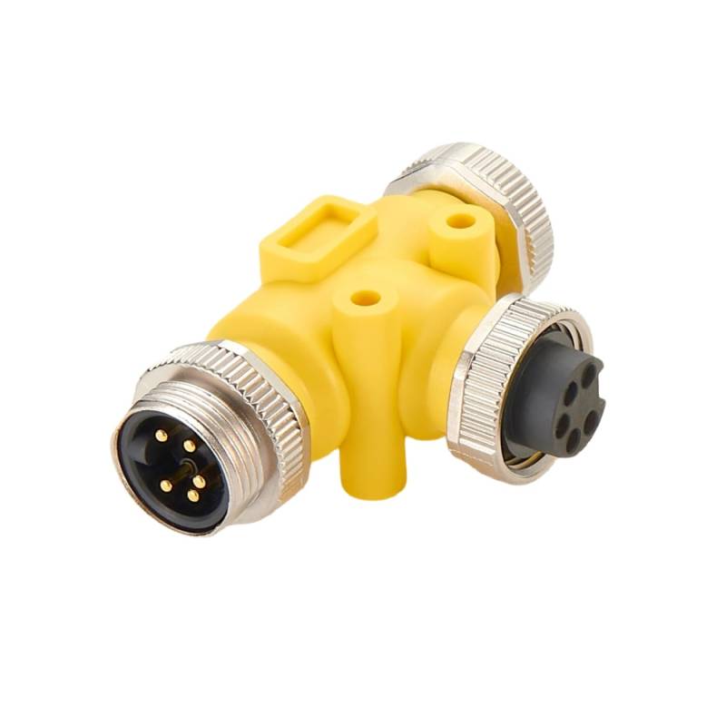 3-Wege-Mini-Change 7/8"-16UNF Rundsteckverbinder IP67 7/8" 5-poliger Stecker auf Buchse T-Splitter T-Verteiler Backbone-Trunk-Kabel für DeviceNet (5-polig) von Plinkwirekb
