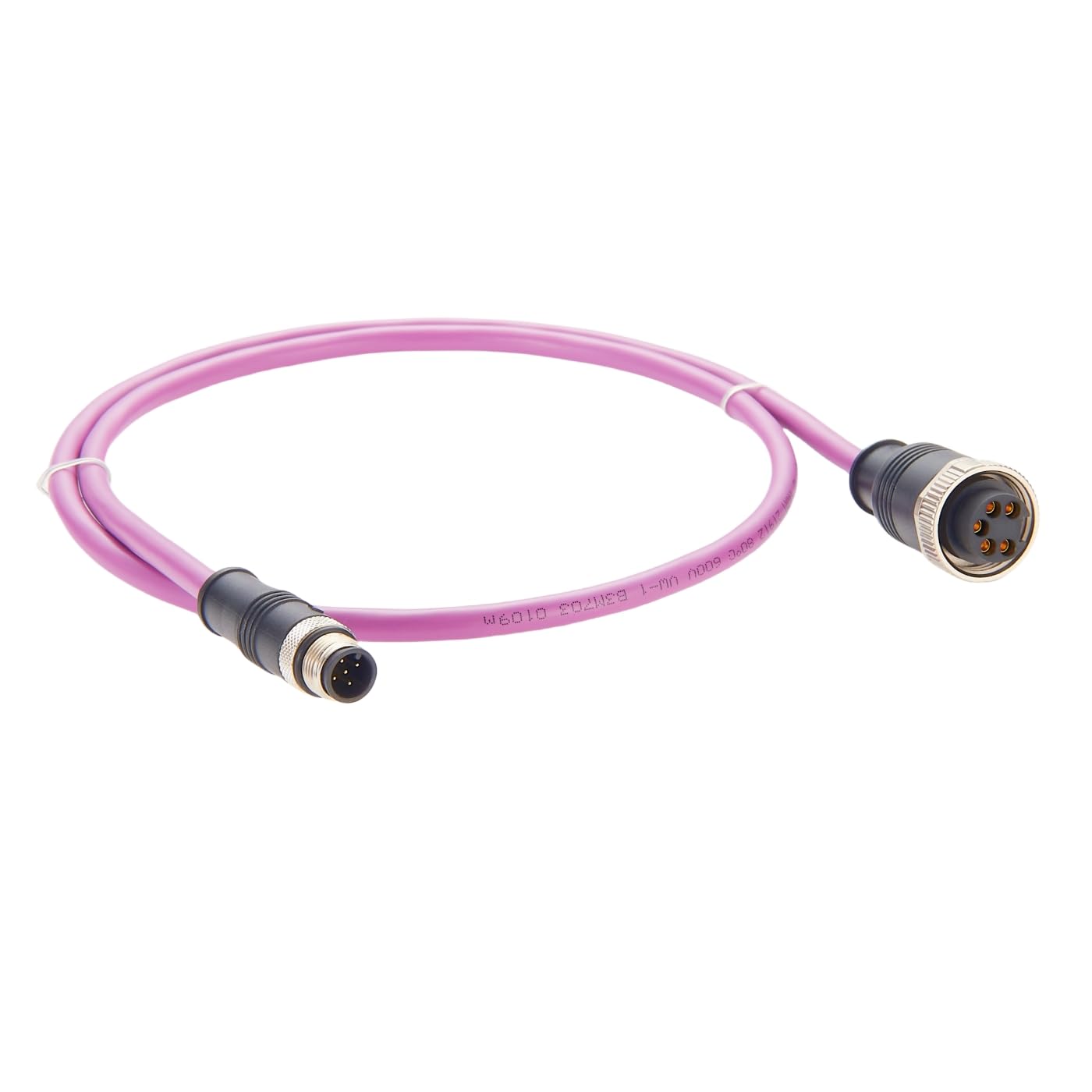 5-poliges 7/8"-16UNF-Buchse auf M12 5-poliges Stecker-Verlängerungskabel, Mini-Change auf Micro-Change-Rundstecker, IP67-Backbone-Trunk-Kabel für DeviceNet (lila, 1m/3,28Fuß) von Plinkwirekb