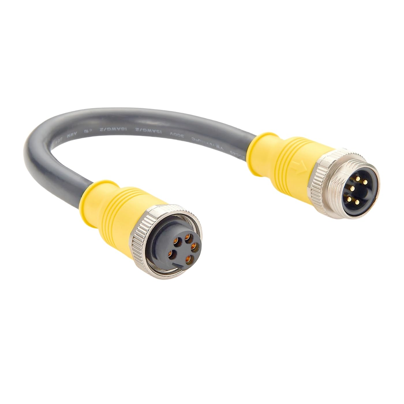 5-poliges 7/8"-16UNF Mini-Change-Verlängerungskabel, Stecker auf Buchse, IP67, wasserdicht, 7/8" Rundstecker, Stromversorgungskabel für Devicenet, Profibus, Sensor (1m/3,28Fuß) von Plinkwirekb