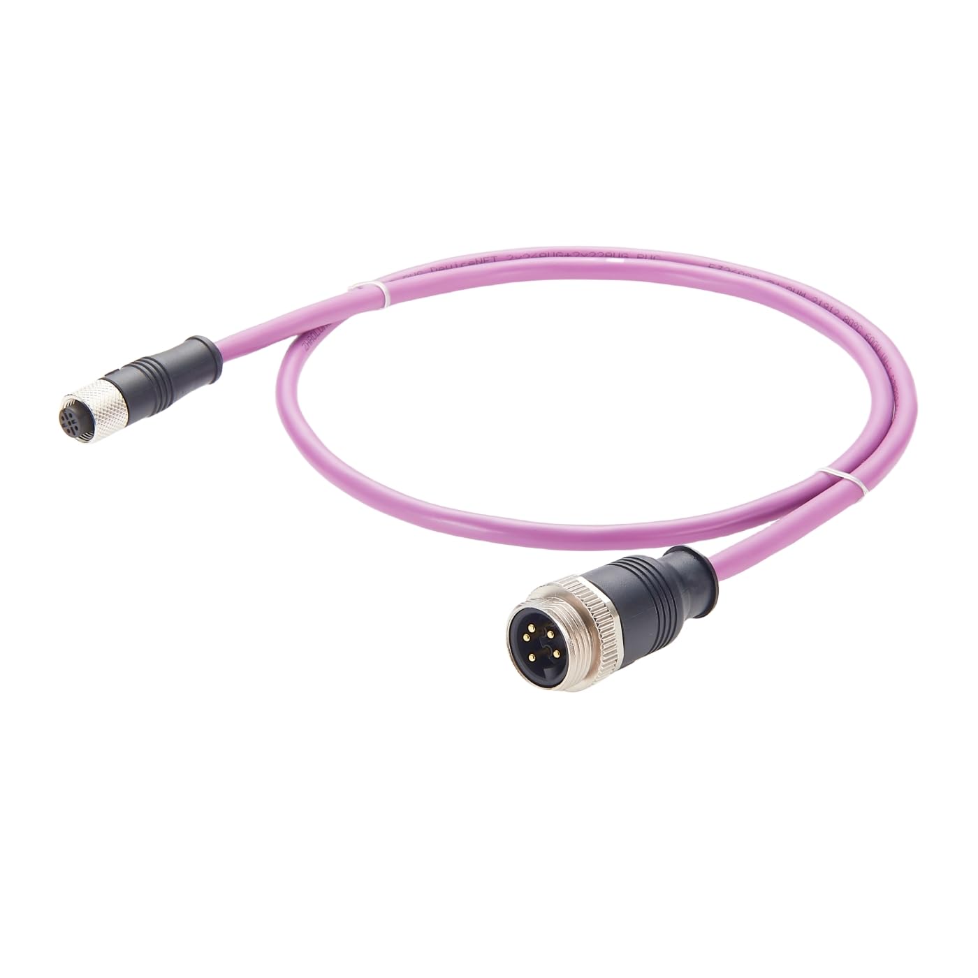5-poliges 7/8-Zoll-Mini-Change-Stecker auf M12-Micro-C-Buchse, Verlängerungskabel, IP67, industrielles Rundsteckverbinder-Backbone-Trunk-Kabel für DeviceNet (lila, 1m/3,28Fuß) von Plinkwirekb