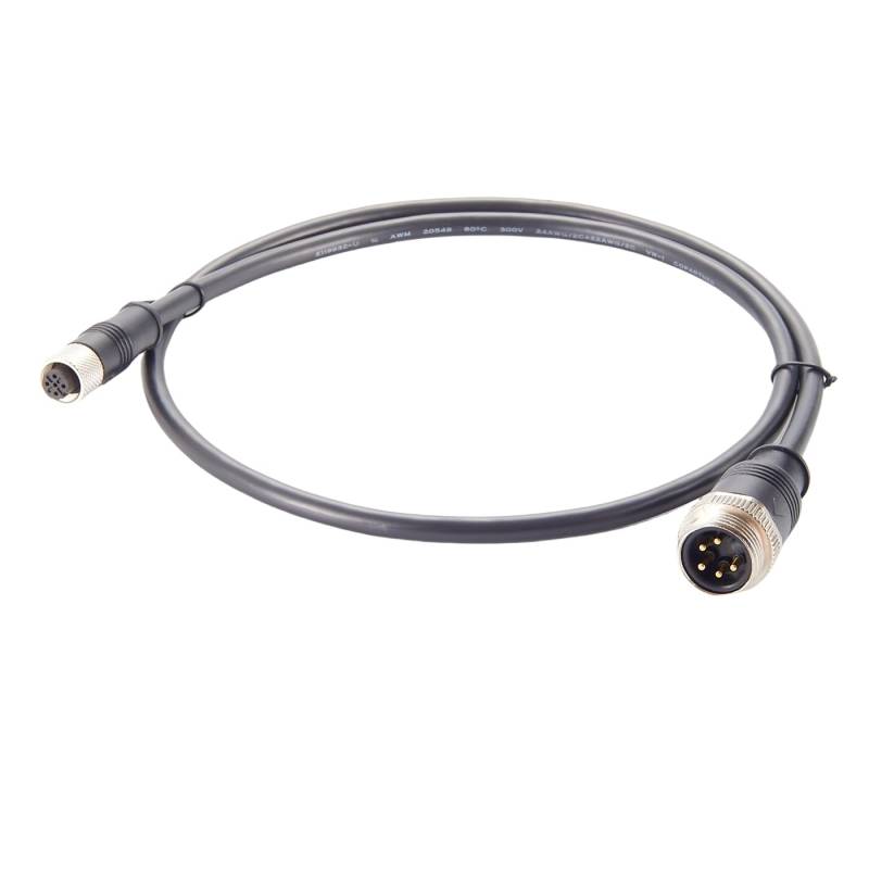 5-poliges 7/8-Zoll-Mini-Change-Stecker auf M12-Micro-C-Buchse, Verlängerungskabel, IP67, industrielles Rundsteckverbinder-Backbone-Trunk-Kabel für DeviceNet (schwarz, 1m/3,28Fuß) von Plinkwirekb