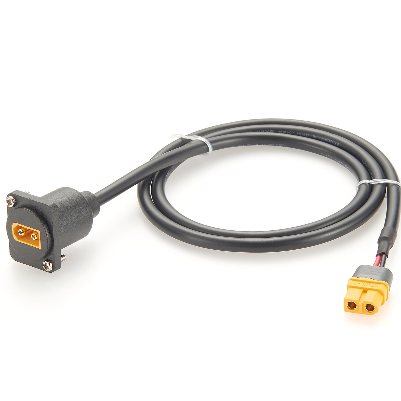 D-Typ XT60-Verlängerungskonverterkabel, Stecker auf Buchse, XT60 XLR-Chassis-Panel-Montagekabel für RC-Lipo-Akku, FPV-Drohne (0,6 m) von Plinkwirekb