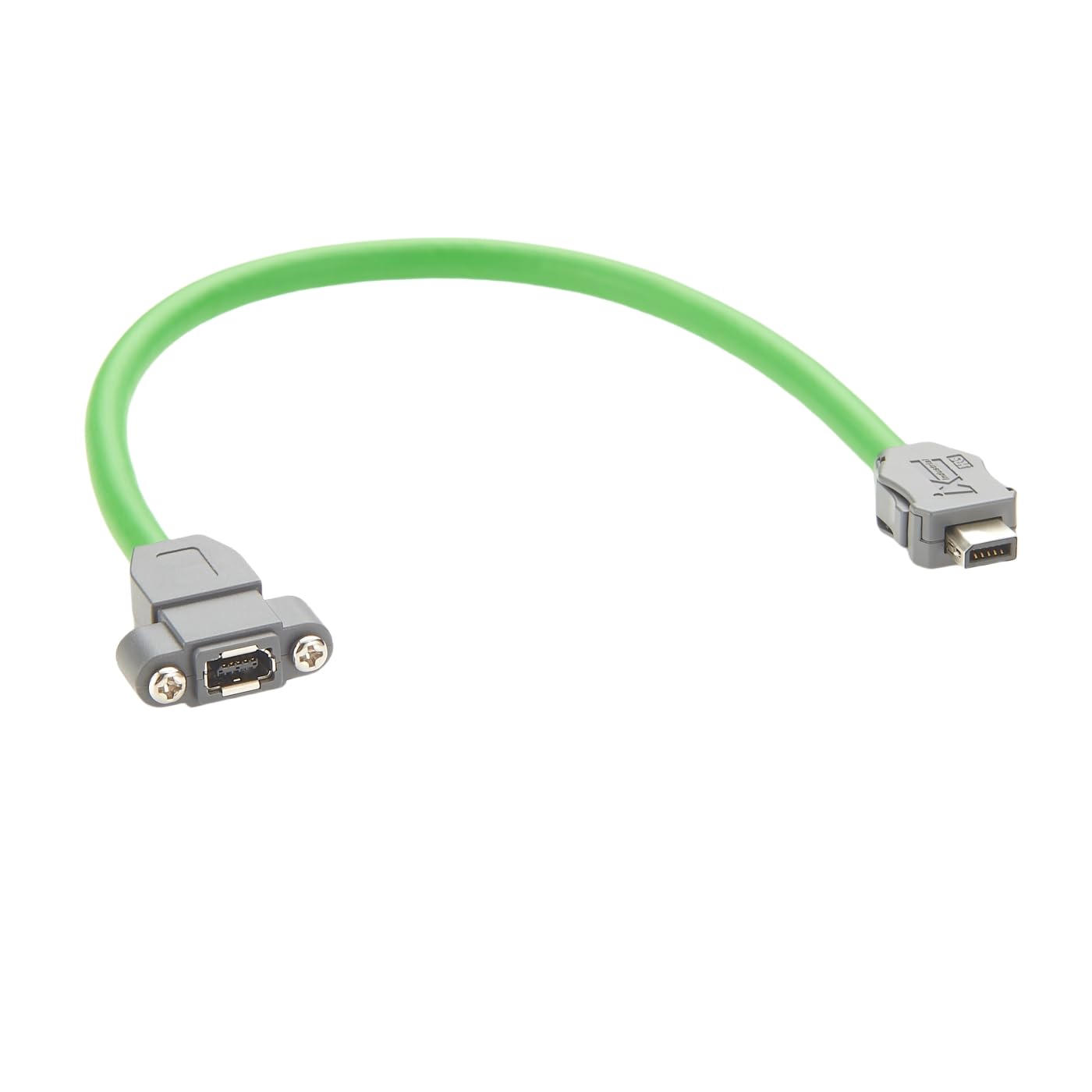 IX B Key-Stecker auf Buchse, Cat6A-Ethernet-Verlängerungskabel Typ B, Schraubanschluss für Panelmontage, 10Gbit/s, geschirmtes Machine-Vision-Kabel für Industriekamera (0,3m/0,98Fuß) von Plinkwirekb