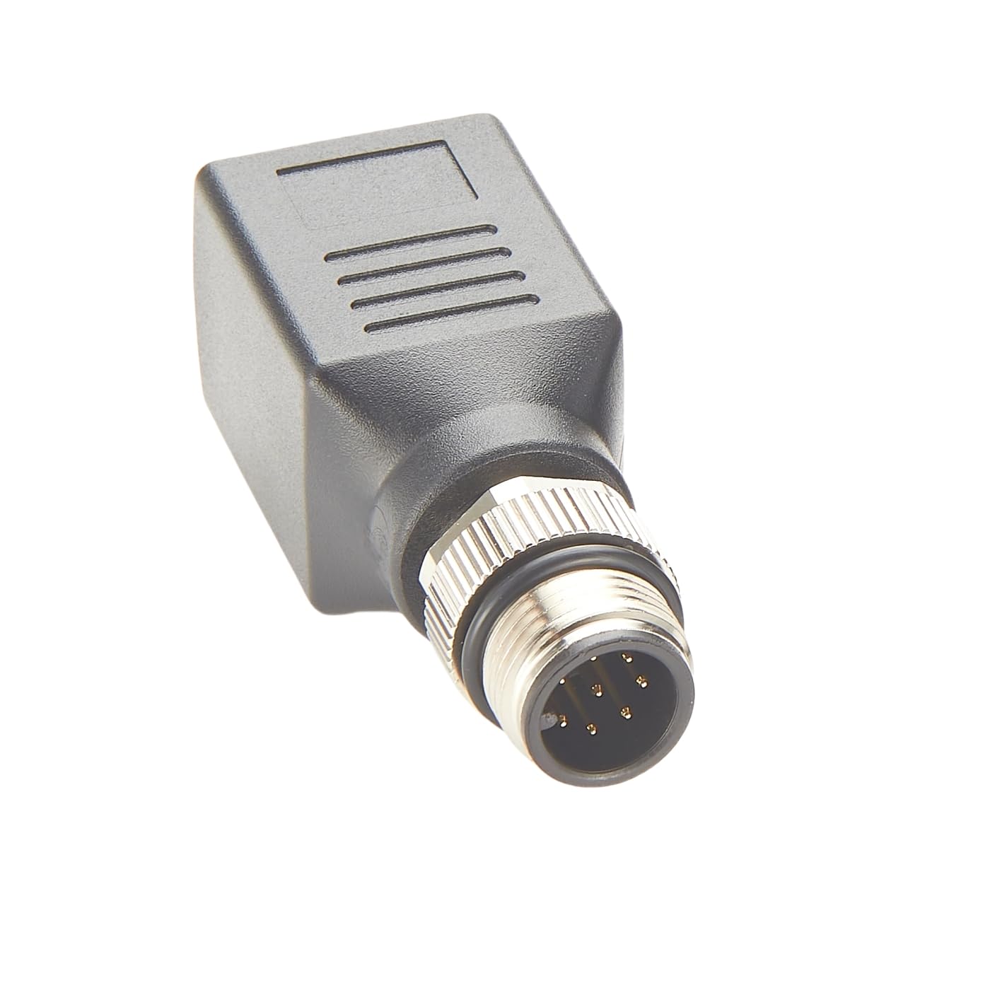M12 A-Code 8-polig auf RJ45 Cat6 Industrial Ethernet Shielded Adapter IP67 Bulkhead GigE Vision Connector für Industriekamera (schwarz) von Plinkwirekb