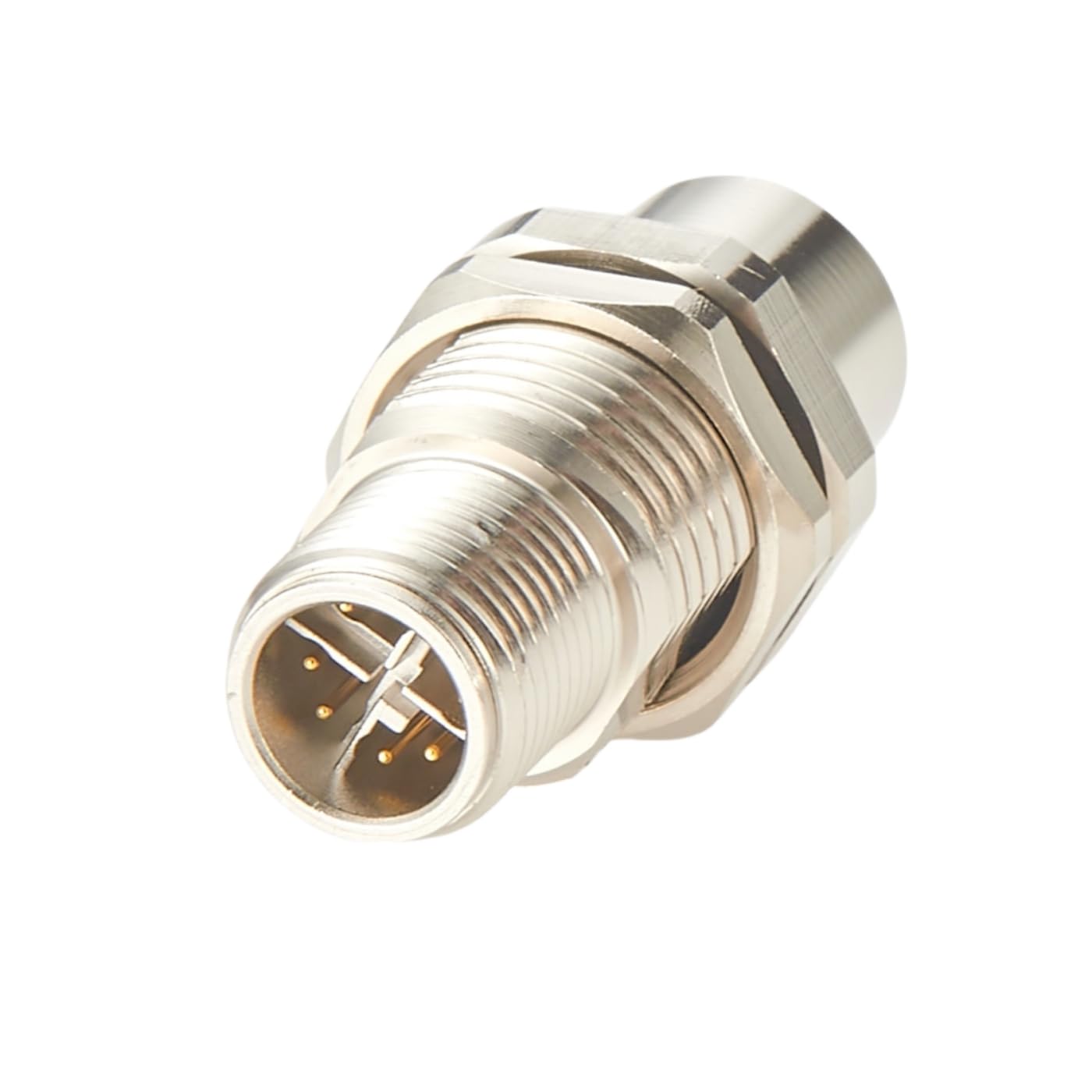 M12 X-Code 8-poliger Stecker auf Buchse, Schottdurchführungsstecker, IP67, Cat6A-Ethernet-Panelmontageadapter, 10Gbit/s, geschirmter Rundstecker für Automatisierung (1 Stück) von Plinkwirekb