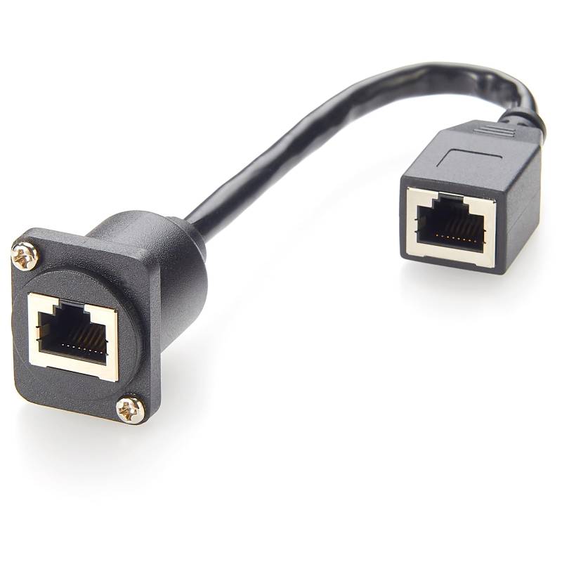 Plinkwirekb D-Typ RJ45 8P8C Panel Mount Verlängerungskabel RJ45 Buchse Signalanschluss Cat6 Panel Mount Netzwerk Ethernet Verlängerungsschnittstelle von Plinkwirekb